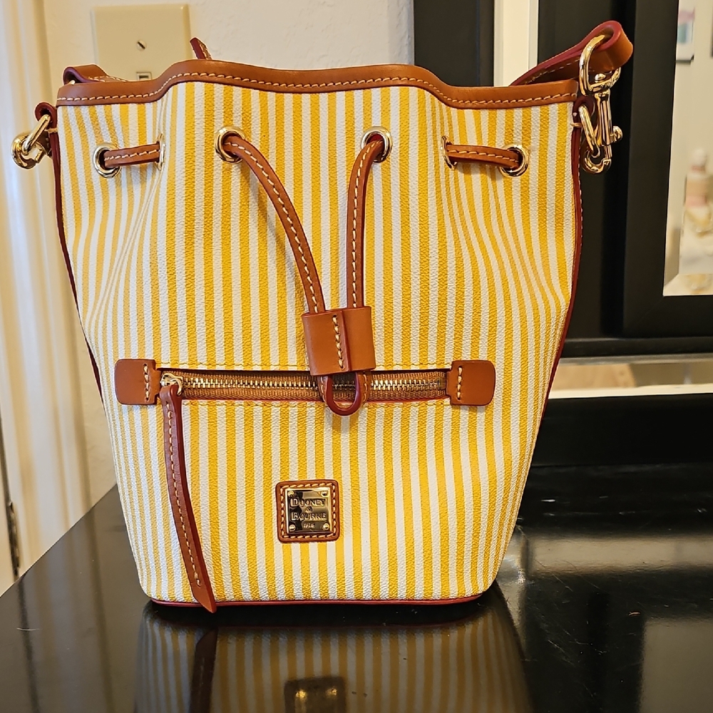 Dooney & Bourke Yellow and Brown Shoulder Bag